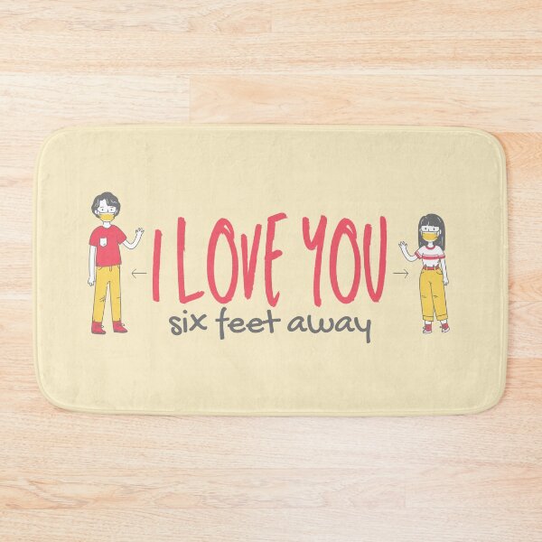 Item preview, I Love You Six Feet Away Foot Couple Design designed and sold by SweetAndSpice.