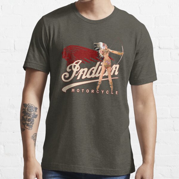 Indian Motorcycle PinUp Indian Girl T-shirt, hoodie, sticker, mask Essential T-Shirt