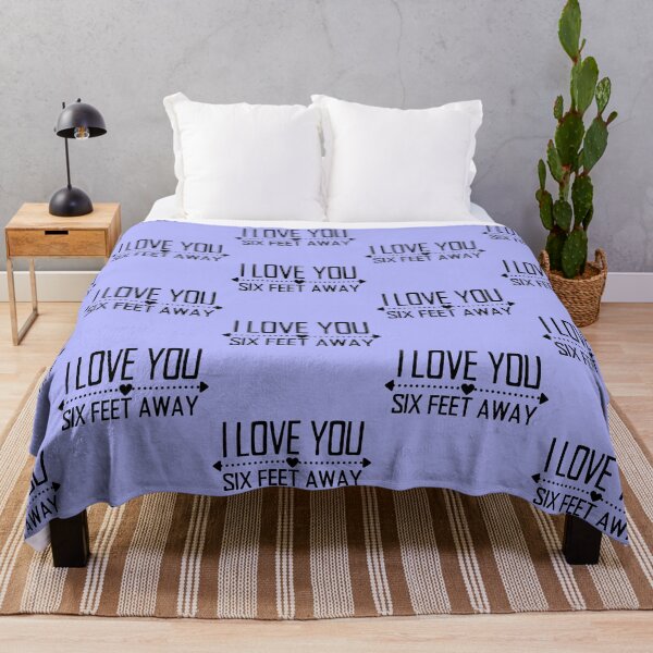 Item preview, I Love You Six Feet Away  Black Text Design designed and sold by SweetAndSpice.