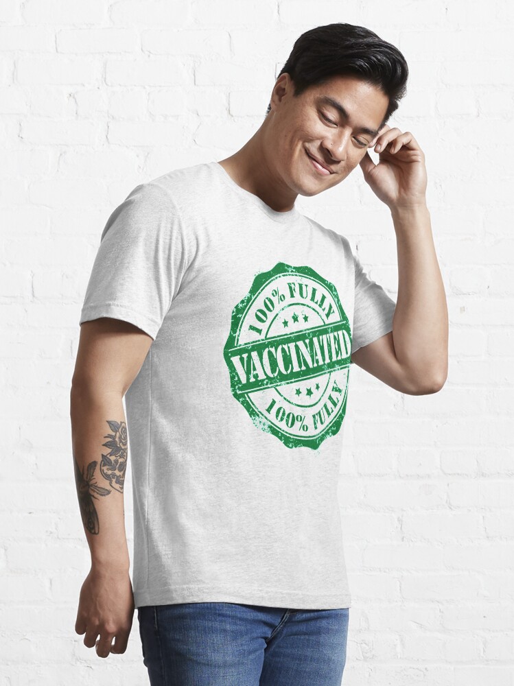 Alternative Ansicht von 100% vollständig geimpft - Social Pass - Motivationsdesign für Pro Vaccine Pro Vaccination Pro Immunization Frauen Männer, die Pro Vax Advocates sind - Geschenk für geimpfte Ärzte und Krankenschwestern Essential T-Shirt