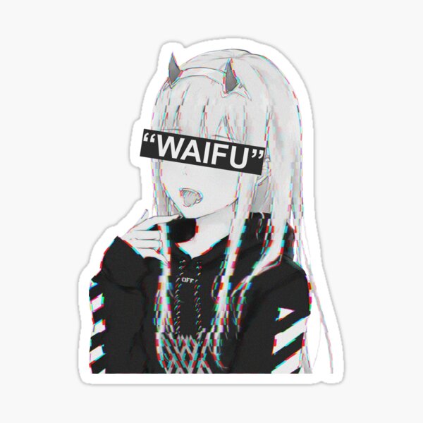 Darling in the Franxx Zero Two Glitch Waifu Sticker