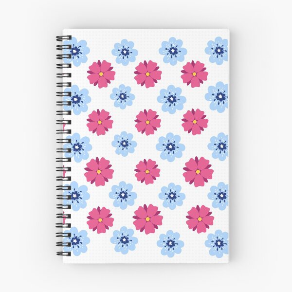 Artikelvorschau, Rosa und himmelblaue Blumen entworfen und verkauft von Bluewave21.
