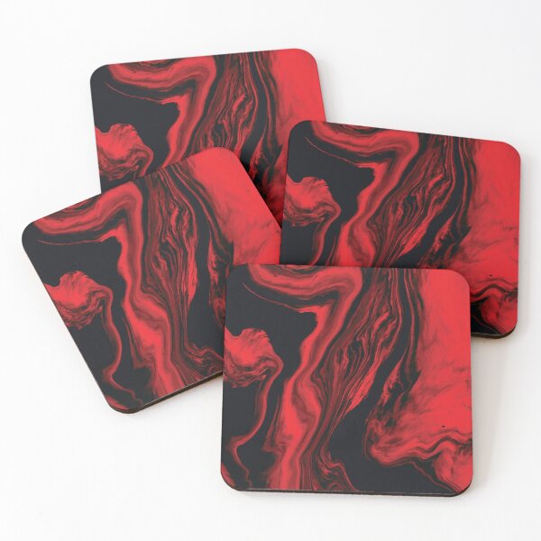 Item preview, Marble Swirls of Red and Black Abstract Pattern designed and sold by Alicia Chee.