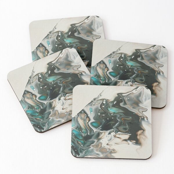 Item preview, Aqua Marine Black White Marble Art. designed and sold by BEyourself be.