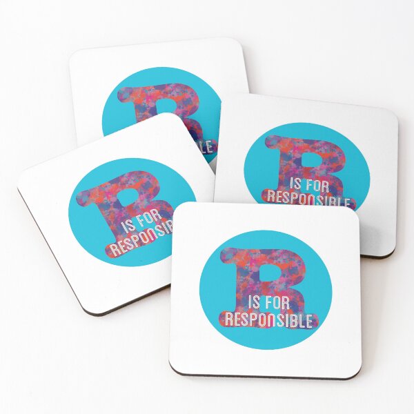 Item preview, Colorful Drops letter ‘R is for Resonsible’ monogram  designed and sold by AMSonArt.