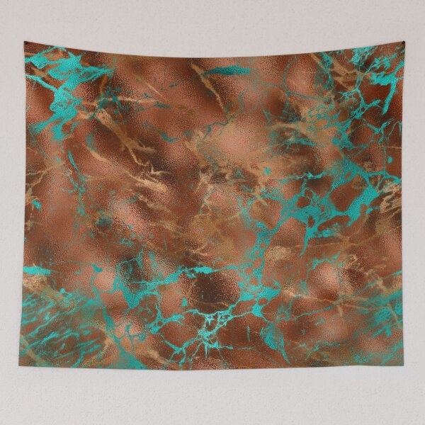 Item preview, COPPER PATINA TUQUOISE MARBEL designed and sold by wildwhimsical.
