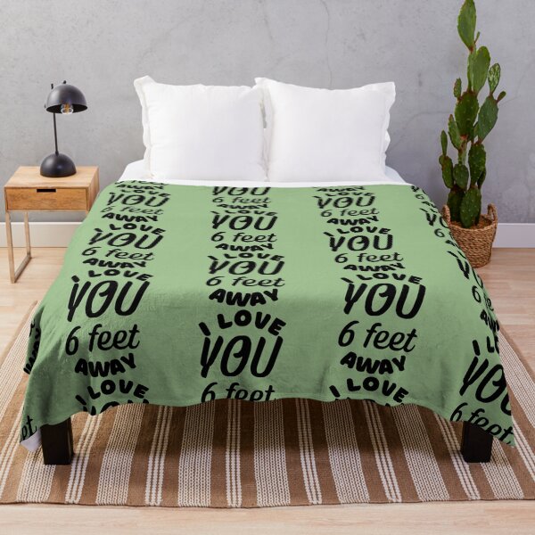 Item preview, I Love You Six Feet Away Bold Curve Design designed and sold by SweetAndSpice.