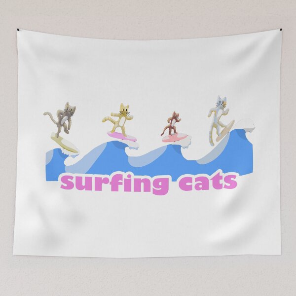 Item preview, 4 cats surfing designed and sold by Xdelacra.