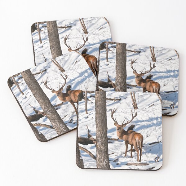 Item preview, Red Deer In Winter Woods designed and sold by Michael Cummings.