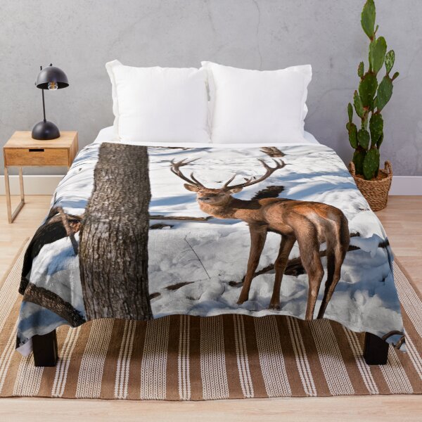 Item preview, Red Deer In Winter Woods designed and sold by Michael Cummings.