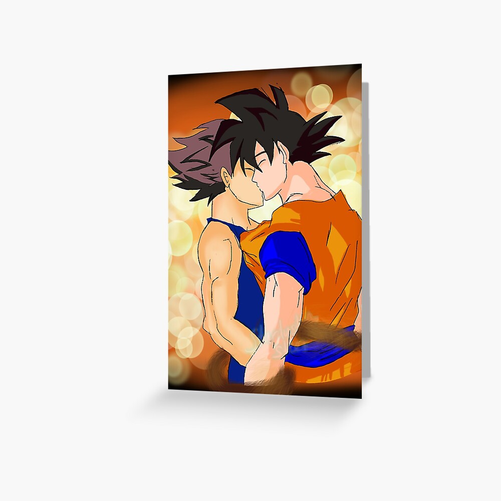 Goku and vegeta kissing