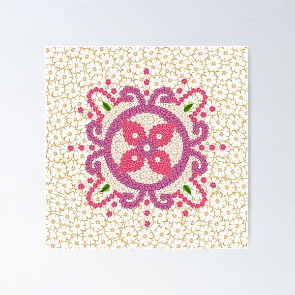 Item preview, Hindu Flower Ornament Background designed and sold by TastefulDesigns.