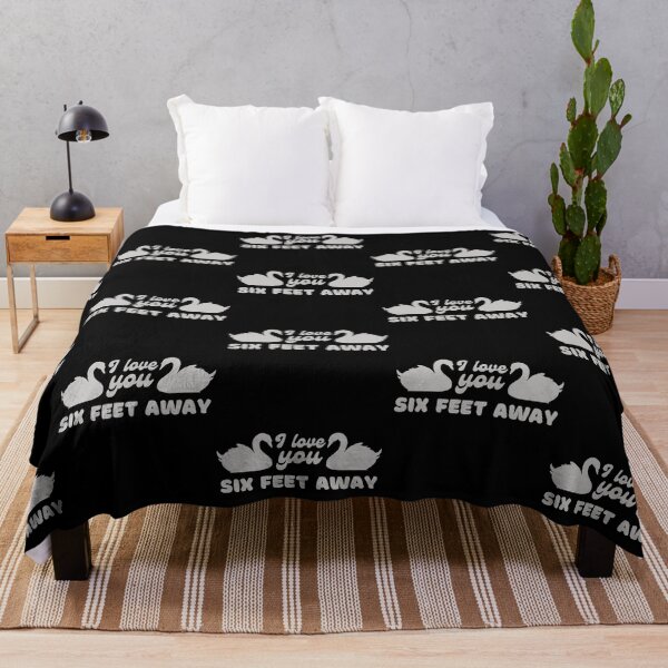 Item preview, I Love You Six Feet Away Swan Design designed and sold by SweetAndSpice.