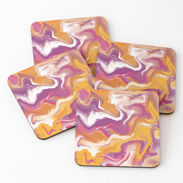Item preview, Marble Swirls of Purple, Orange and White Abstract Pattern designed and sold by Alicia Chee.