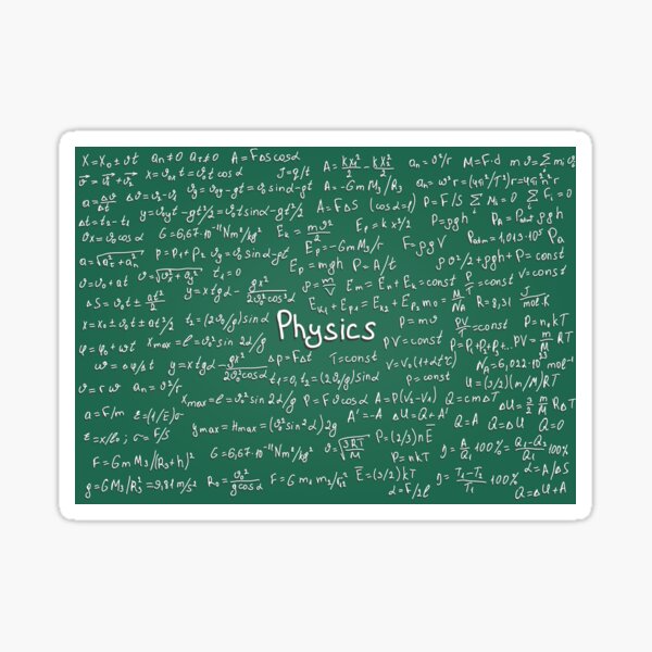 Physics white formulas Sticker