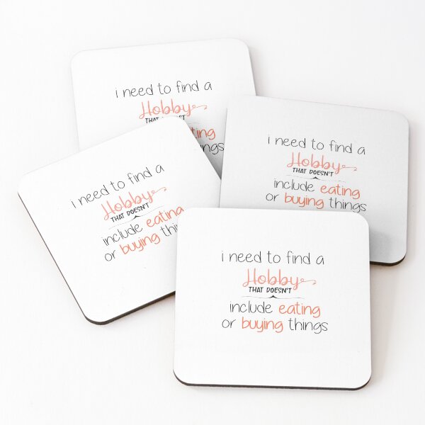 Item preview, I Need To Find A Hobby That Doesn't Include Eating - Funny Sarcastic Quote designed and sold by NSTeeDesign.