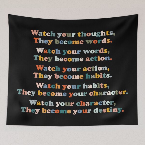Item preview, Watch Your Thoughts Motivational Quote Lao Tzu designed and sold by Sour Soul.