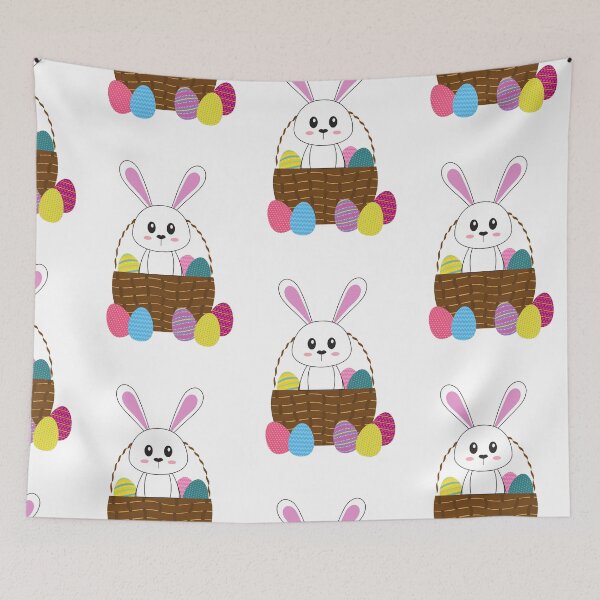 Item preview, Bunny in a Basket of Eggs  designed and sold by AliyahNayyar.