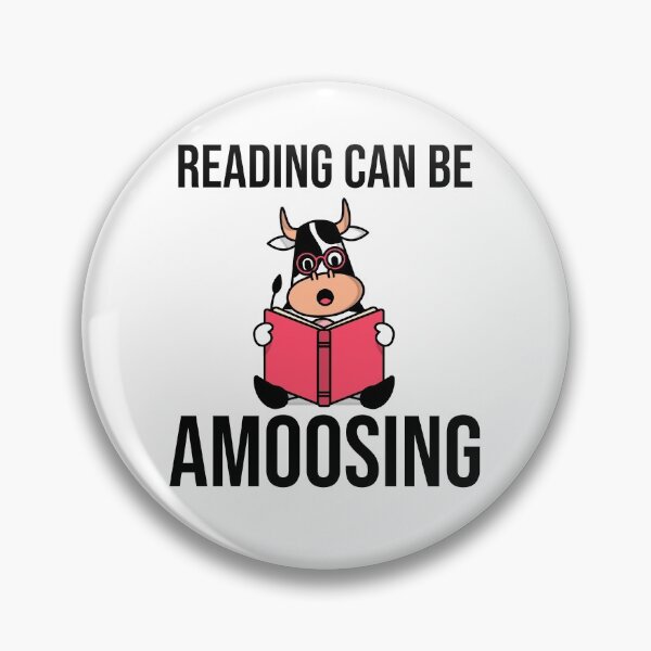 Item preview, Reading Can Be Amoosing - Funny Cow Pun designed and sold by RedQuality.
