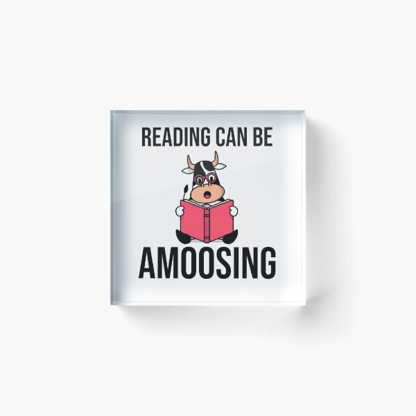 Item preview, Reading Can Be Amoosing - Funny Cow Pun designed and sold by RedQuality.