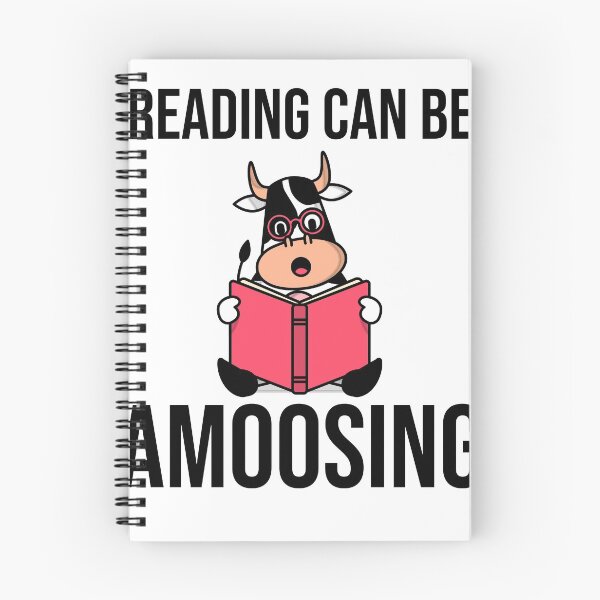 Item preview, Reading Can Be Amoosing - Funny Cow Pun designed and sold by RedQuality.