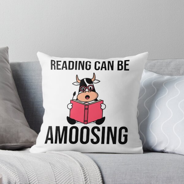 Item preview, Reading Can Be Amoosing - Funny Cow Pun designed and sold by RedQuality.