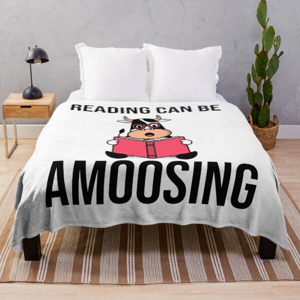 Item preview, Reading Can Be Amoosing - Funny Cow Pun designed and sold by RedQuality.
