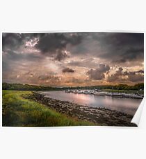 Hamble River in England at sunset Poster