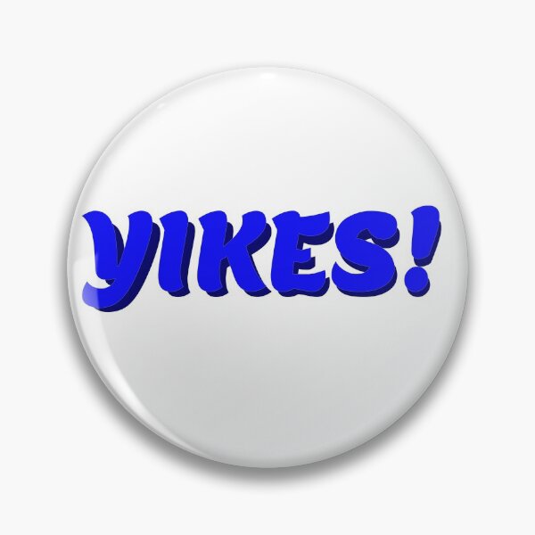 Item preview, Yikes sticker in bright blue with white border designed and sold by StickersbyVW.