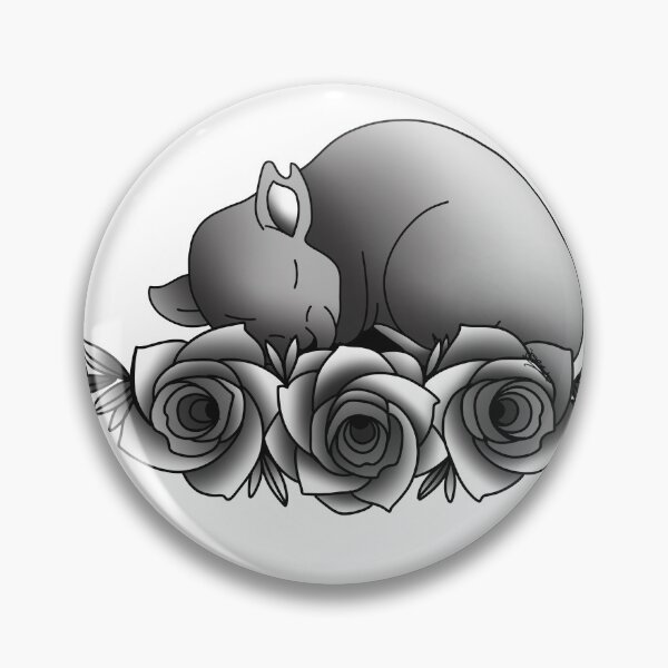 Item preview, Sleeping rat on roses designed and sold by Hildegardcgn.