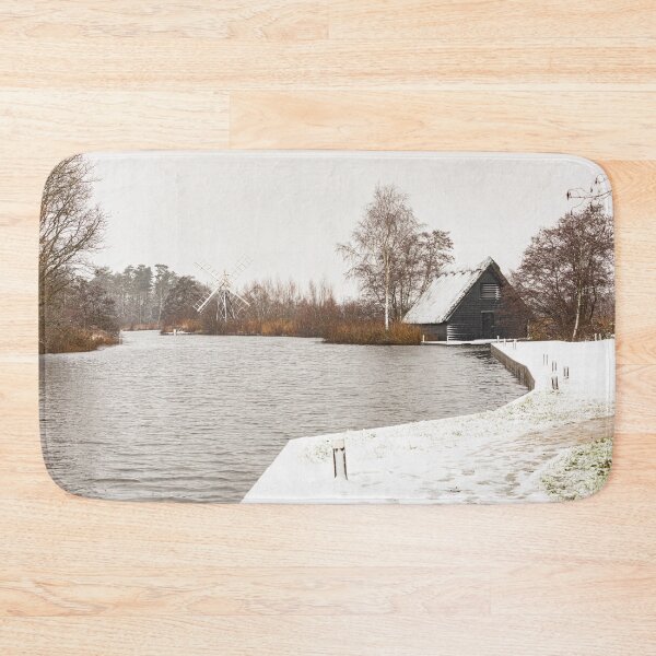 Item preview, Boat Shed in the Snow, How Hill, Norfolk designed and sold by Rebecca Woods.