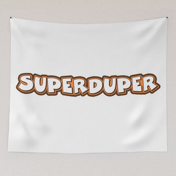 Item preview, Super Duper sticker in retro colors with white background designed and sold by StickersbyVW.