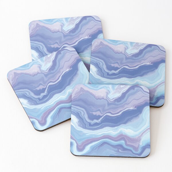 Item preview, Marble Swirls of Blue, White and Purple Abstract Pattern designed and sold by Alicia Chee.
