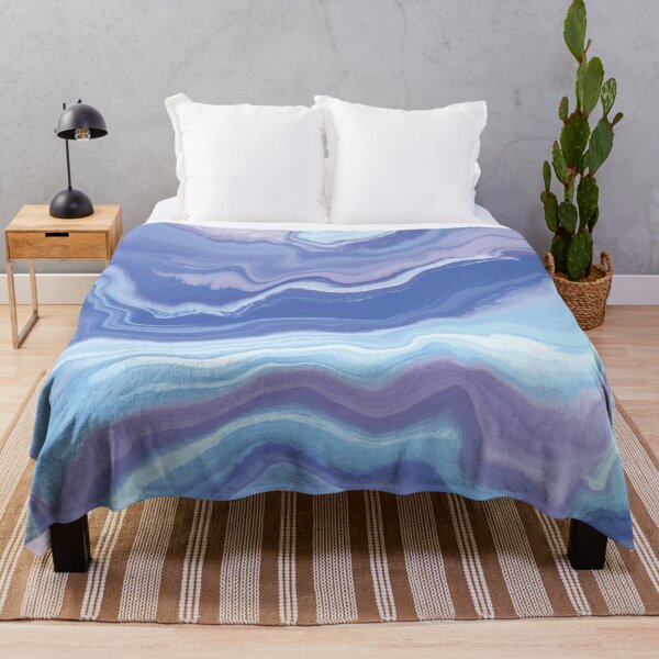 Item preview, Marble Swirls of Blue, White and Purple Abstract Pattern designed and sold by Alicia Chee.