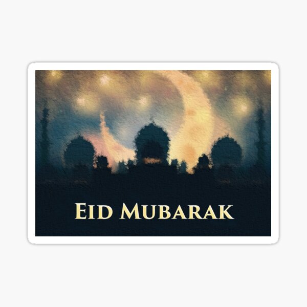 Brush Landscape Eid Mubarak Sticker