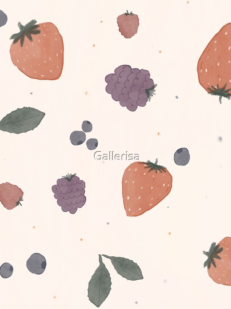 Thumbnail 4 of 4, iPhone Case, Springtime Berry Pattern designed and sold by Gallerisa.
