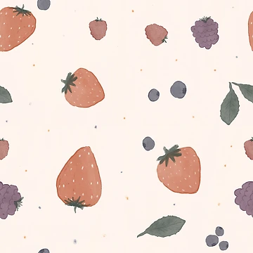 Artwork thumbnail, Springtime Berry Pattern by Gallerisa
