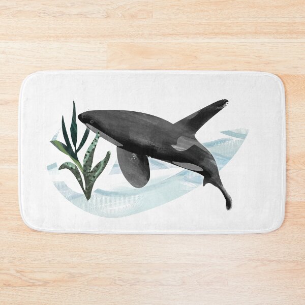 Item preview, Watercolor Orca Killer Whale Illustration - deep sea life designed and sold by Caroline Laursen.