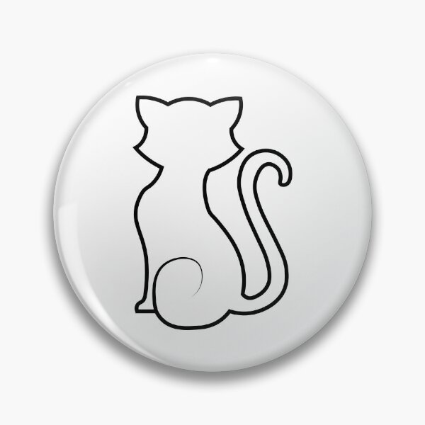 Item preview, Little white cat silhouette designed and sold by CyrielleShop.