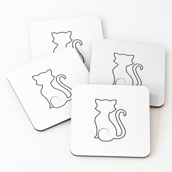 Item preview, Little white cat silhouette designed and sold by CyrielleShop.