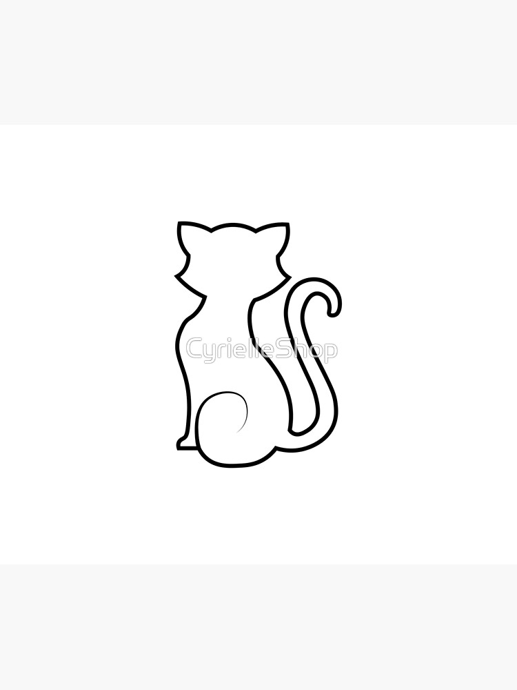 Little white cat silhouette by CyrielleShop