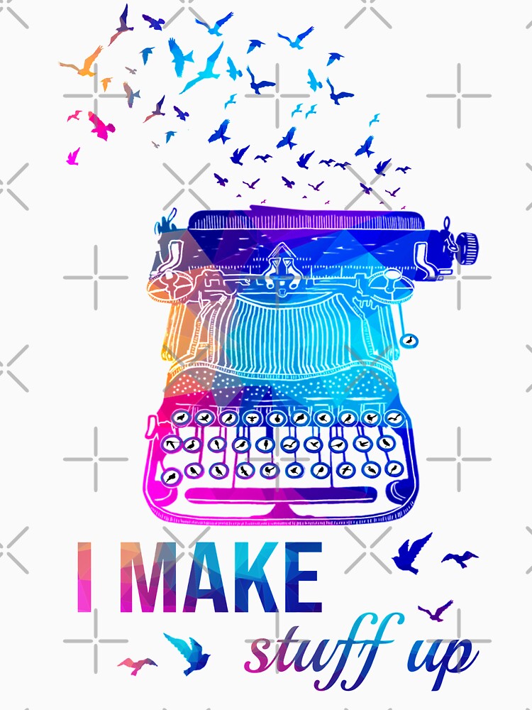 I make Stuff Up Cute Colorful Typewriter Gift by Abidilana