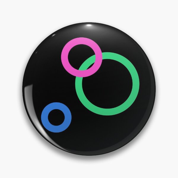 Item preview, Stealth Polysexual Pride Art Circles Print designed and sold by Rain Gardens.
