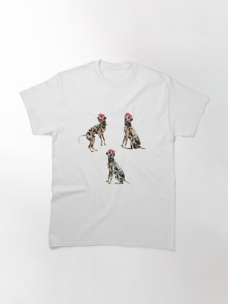 Alternate view of Dalmatian, flower crown Classic T-Shirt