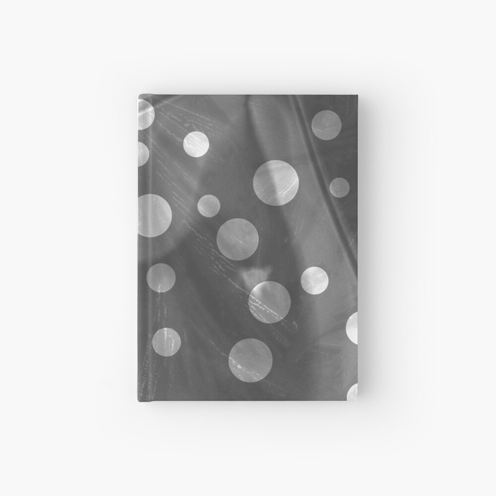 Polka Dots Circle Pattern in Black and White Design 619 Hardcover Journal