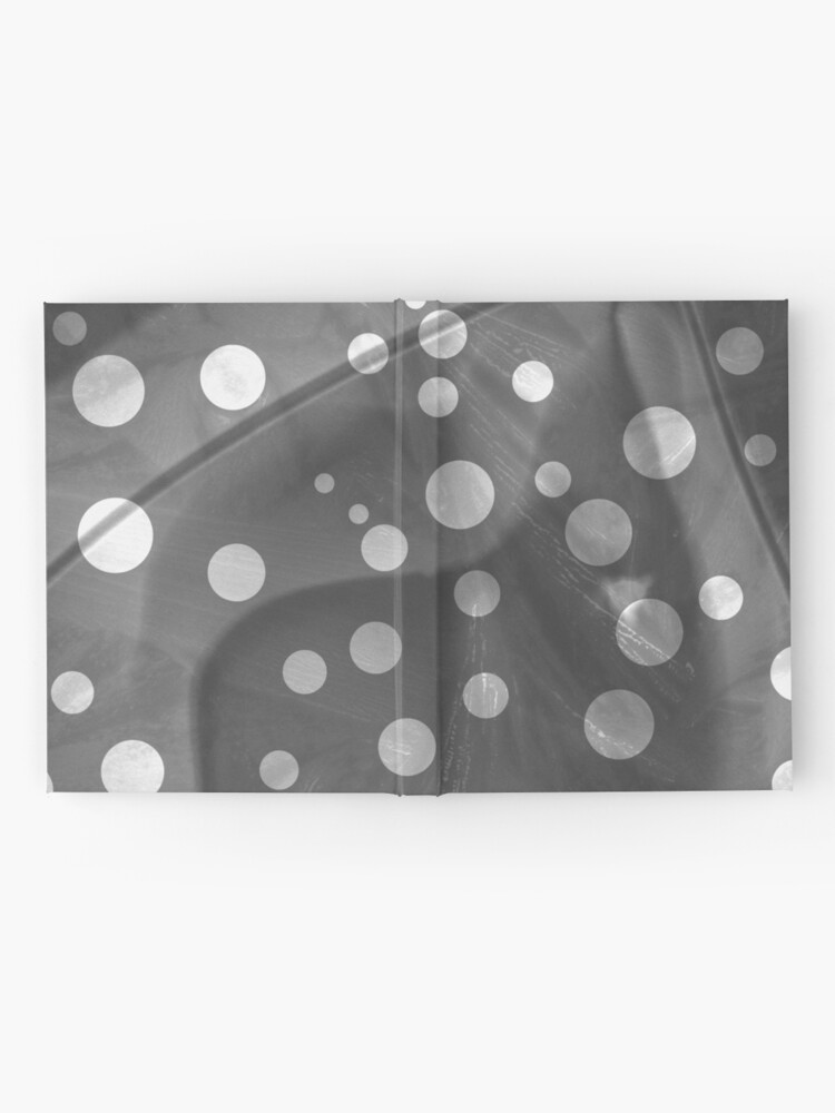 Alternate view of Polka Dots Circle Pattern in Black and White Design 619 Hardcover Journal