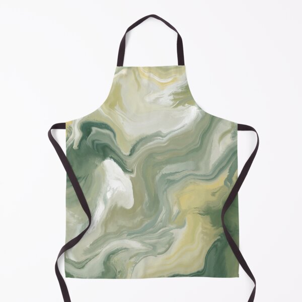 Item preview, Marble Swirls of Green, White and Yellow Abstract Pattern designed and sold by Alicia Chee.