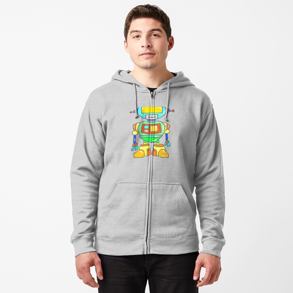 Awesome Robot Zipped Hoodie