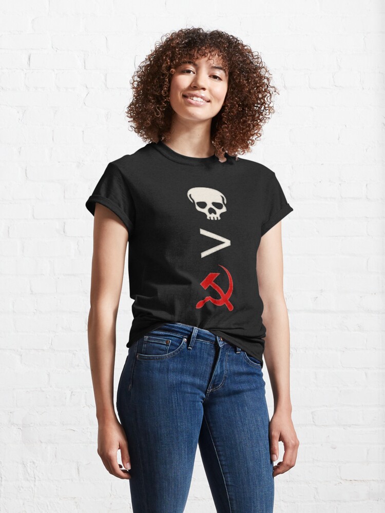 Alternate view of Better Dead Than Red Said in Symbols Classic T-Shirt
