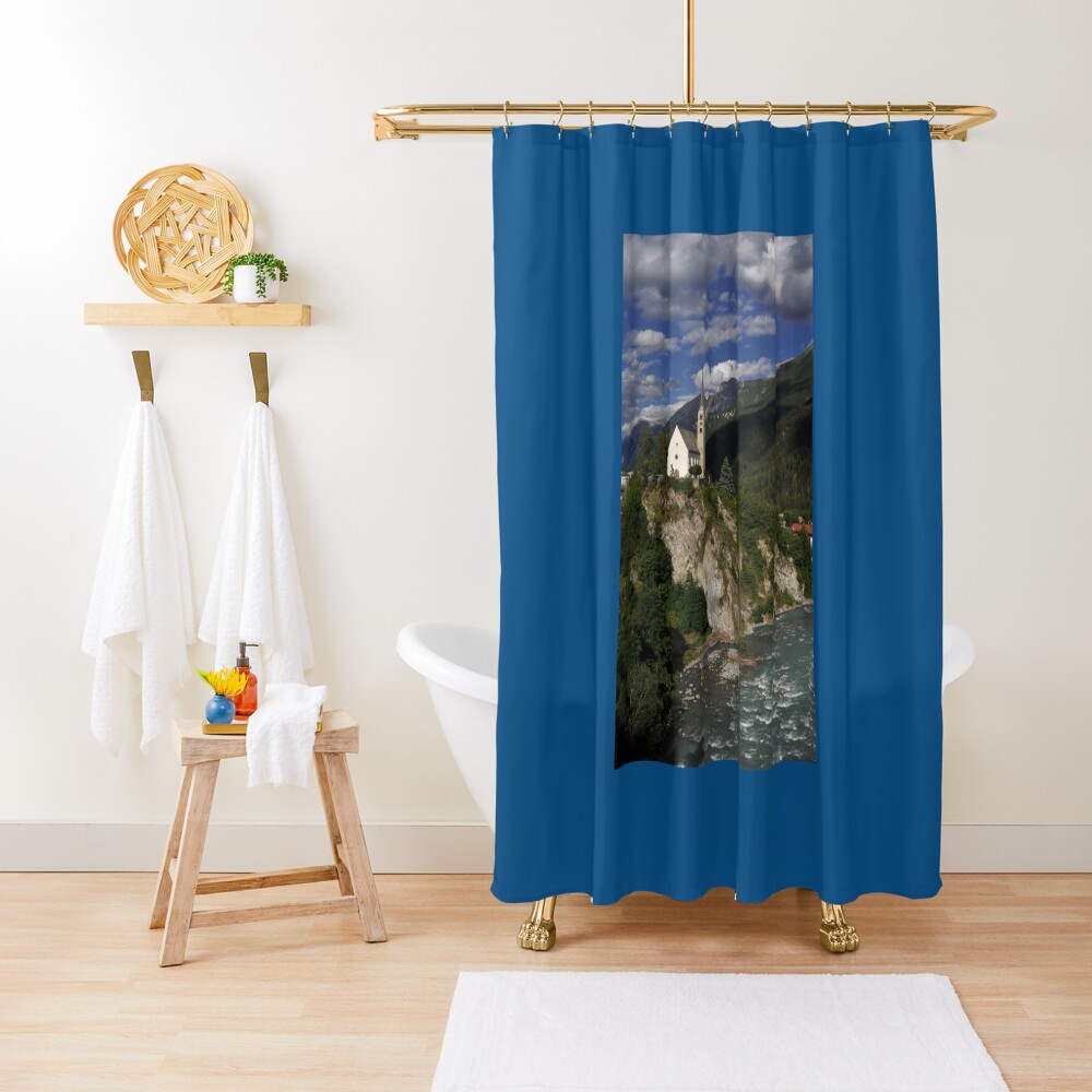 Late Gothic church in Switzerland Shower Curtain